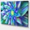 Designart - Huge Light Blue Fractal Flower - Floral Canvas Art Print